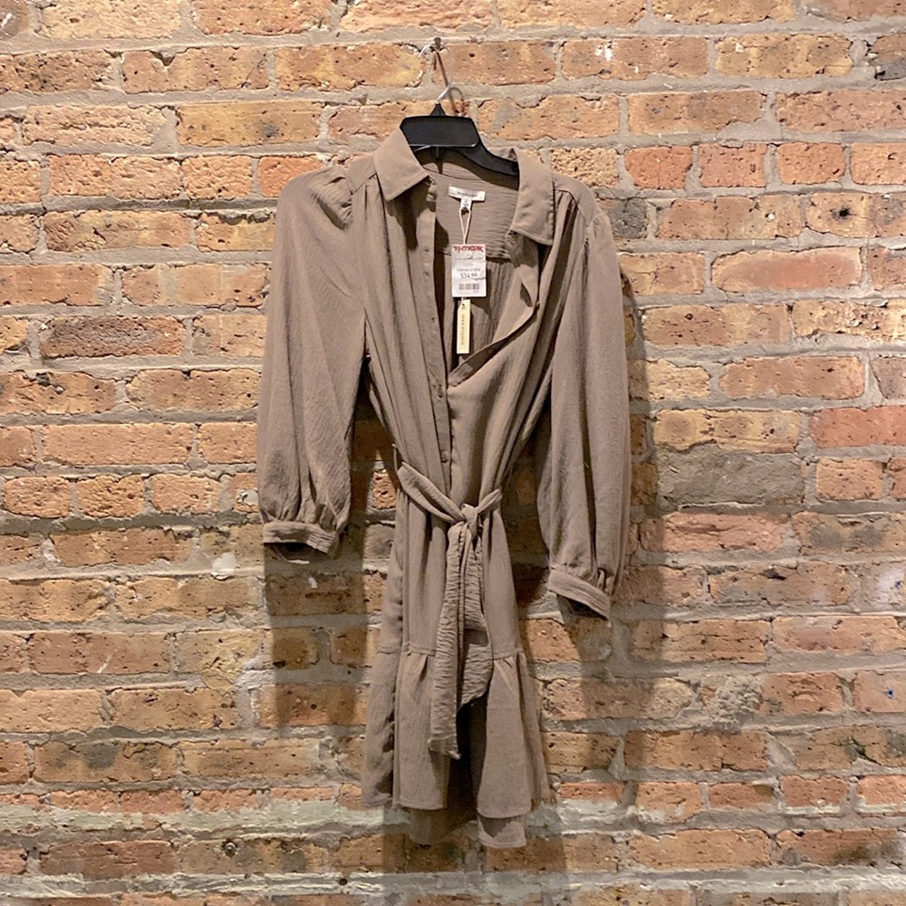 Long Sleeve Tie Dress